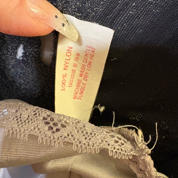 Vintage Blush Silver Gray Lace Chemise - Picture 12 of 12